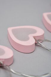 BHS Lighting Glow Love Heart String Wall Light in Pink - thumbnail 3