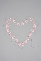 BHS Lighting Glow Love Heart String Wall Light in Pink - thumbnail 2