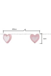BHS Lighting Glow Love Heart String Wall Light in Pink - thumbnail 5