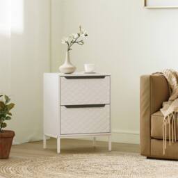 Kelvenix 2 Drawer & White Drawer Dresser for Bedroom - Size: 0.6m2 - thumbnail 3