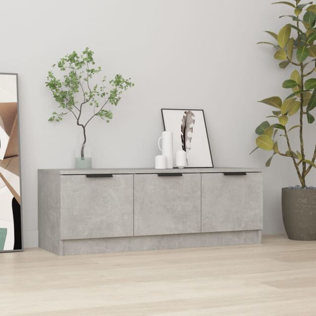 Berkfield Home TV Cabinet Concrete Grey 102x35x36.5 cm Engineered Wood - image 1
