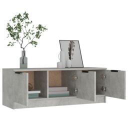 Berkfield Home TV Cabinet Concrete Grey 102x35x36.5 cm Engineered Wood - thumbnail 4