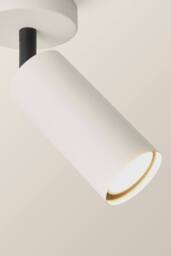 ValueLights Taylor Matte Adjustable Tube Spotlight Ceiling Light with Bulb in Cream - thumbnail 4