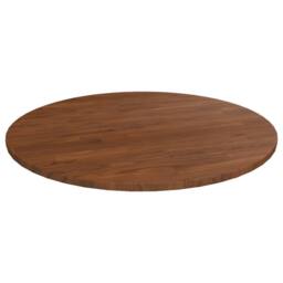 Berkfield Home Round Table Top Dark Brown √ò70x1.5 cm Treated Solid Wood Oak - Size: 70x1.5 cm - thumbnail 2