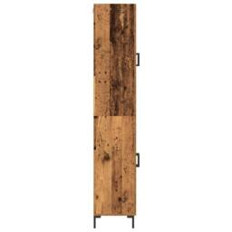 Berkfield Home Sideboard with Wall Cabinet Old Wood Engineered Wood in Brown - thumbnail 7