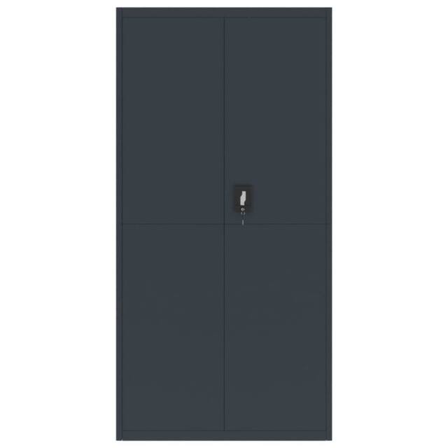 Berkfield Home Durable File Cabinet Anthracite 90x40x180 cm Steel in Charcoal - Size: 90 x 40 x 180 cm - image 1