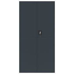 Berkfield Home Durable File Cabinet Anthracite 90x40x180 cm Steel in Charcoal - Size: 90 x 40 x 180 cm - thumbnail 1