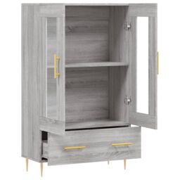 Berkfield Home Highboard Grey Sonoma 69.5x31x115 cm Engineered Wood - thumbnail 5