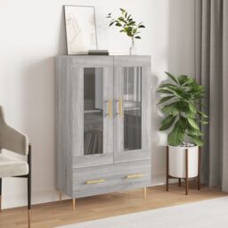 Berkfield Home Highboard Grey Sonoma 69.5x31x115 cm Engineered Wood - thumbnail 1