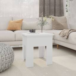 Berkfield Home Coffee Table White 40x40x42 cm Engineered Wood - Size: 40 x 40 x 42 cm - thumbnail 1
