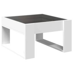 Berkfield Home Decorative Coffee Table with Infinity LED White 50x53x30 cm - Size: 50 x 53 x 30 cm - thumbnail 8
