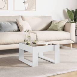 Berkfield Home Decorative Coffee Table with Infinity LED White 50x53x30 cm - Size: 50 x 53 x 30 cm - thumbnail 4