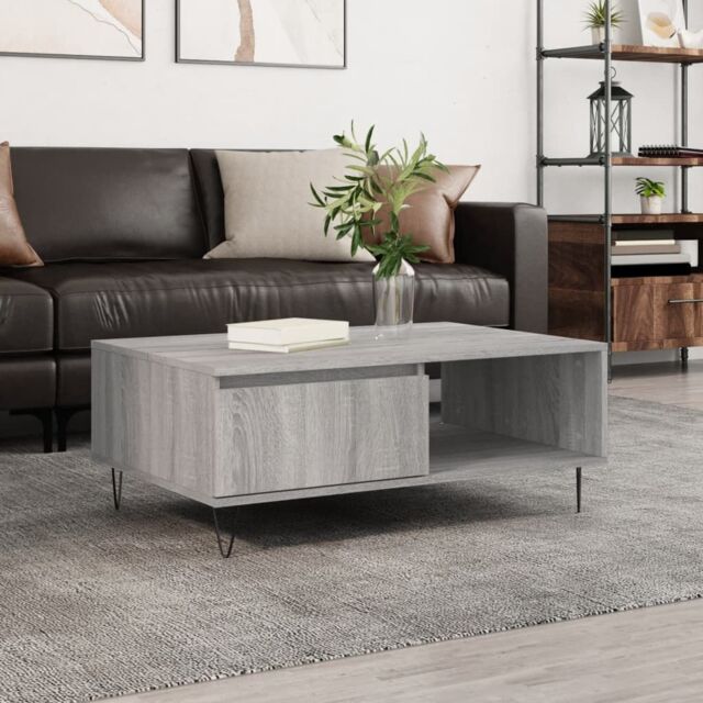 Berkfield Home Coffee Table Grey Sonoma 90x60x35 cm Engineered Wood - Size: 90 x 60 x 35 cm - image 1