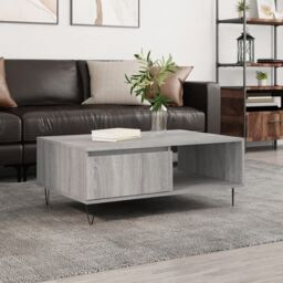 Berkfield Home Coffee Table Grey Sonoma 90x60x35 cm Engineered Wood - Size: 90 x 60 x 35 cm - thumbnail 1