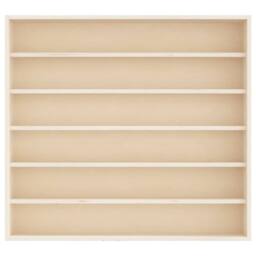 Berkfield Home Wall Display Cabinet with 6 Shelves 60x8.5x55 cm in Natural - thumbnail 4