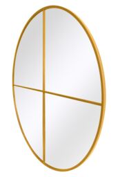 MirrorOutlet Gold Large Circular Window Metal Garden Wall Mirror (200x200cm) - Size: 1 Pack - thumbnail 6