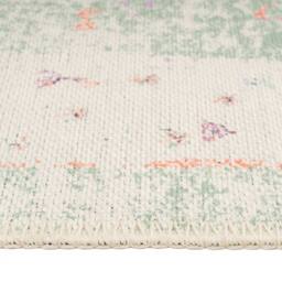 Kukoon Washable Runner Rug Green Vintage Long Hallway Carpet Mat 60cm x 240cm in Light Green - Size: 60 cm x 240 cm - thumbnail 3