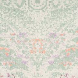 Kukoon Washable Runner Rug Green Vintage Long Hallway Carpet Mat 60cm x 240cm in Light Green - Size: 60 cm x 240 cm - thumbnail 4