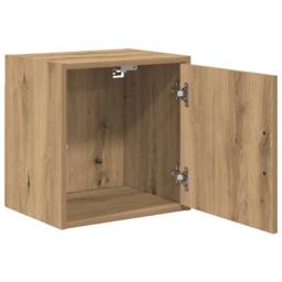 Berkfield Home Garage Wall Cabinets 2 pcs Artisan Oak Engineered Wood in Brown - thumbnail 5