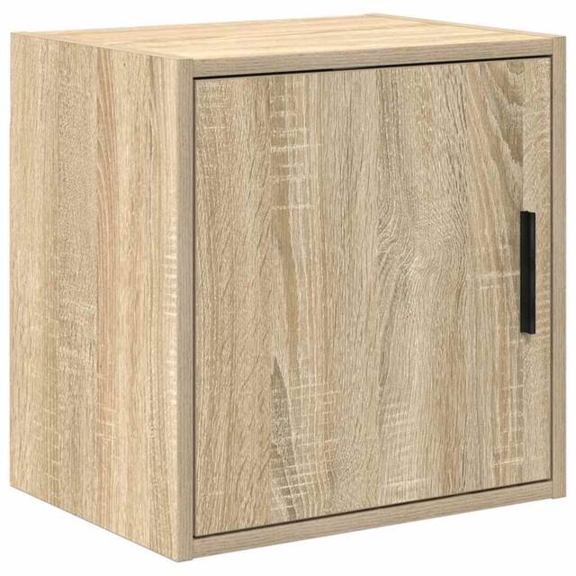 Berkfield Home Garage Wall Cabinet Sonoma Oak Engineered Wood in Brown - image 1
