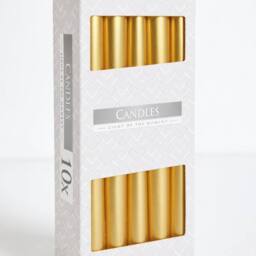 KDMD Gold Taper Candle - Elegant Metallic Finish for Decor & Ambiance - thumbnail 2