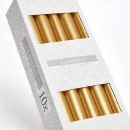 KDMD Gold Taper Candle - Elegant Metallic Finish for Decor & Ambiance - thumbnail 3
