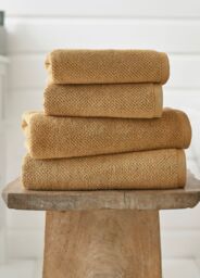 Deyongs Romeo Luxury Textured Quik Dri 100% Cotton Towels in Light Sand - Size: Bath Sheet - thumbnail 1