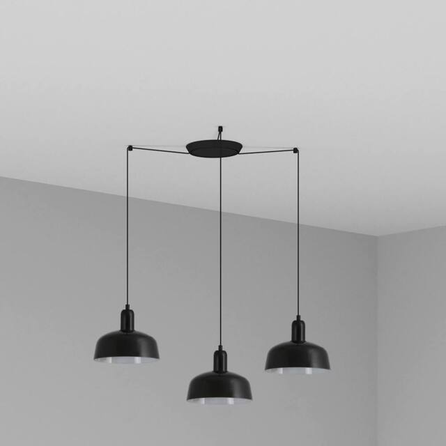 Netlighting Tatawin Small 3 Light Black Cluster Drop Pendant Lamp