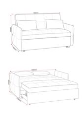 Seconique Chelsea Sofa Bed in Grey - thumbnail 6