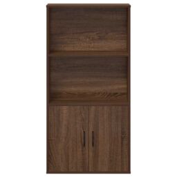 Berkfield Home Bookcase Brown Oak 60x24x120 cm Engineered Wood - Size: 60 x 24 x 120 cm - thumbnail 4
