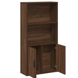 Berkfield Home Bookcase Brown Oak 60x24x120 cm Engineered Wood - Size: 60 x 24 x 120 cm - thumbnail 7