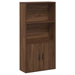 Berkfield Home Bookcase Brown Oak 60x24x120 cm Engineered Wood - Size: 60 x 24 x 120 cm - thumbnail 2