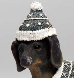 Shatchi 20x14cm Dachshund Wiener Figurine Room Aesthetic Cute Dog Shaped Decorative Candle Gifts for Animal Lover, Wax, Black in Grey - Size: 20x14 cm - thumbnail 6