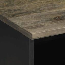 Berkfield Home TV Cabinet Black 100x33x46 cm Solid Wood Mango - Size: 100 x 33 x 46 cm - thumbnail 6