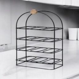 Minster 64cm - 12 Bottle Wine Rack - Cast Iron - L63 x W33 x H18 cm - Black - Size: 1 Pack - thumbnail 2