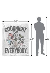 Warner Brothers Animaniacs 152x127cm The Siblings Silky Touch Super Soft Throw Blanket in White - Size: 152x127 cm - thumbnail 5