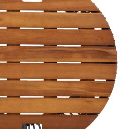 Berkfield Home Garden Side Tables 2 pcs with Wooden Top Grey Poly Rattan - thumbnail 9
