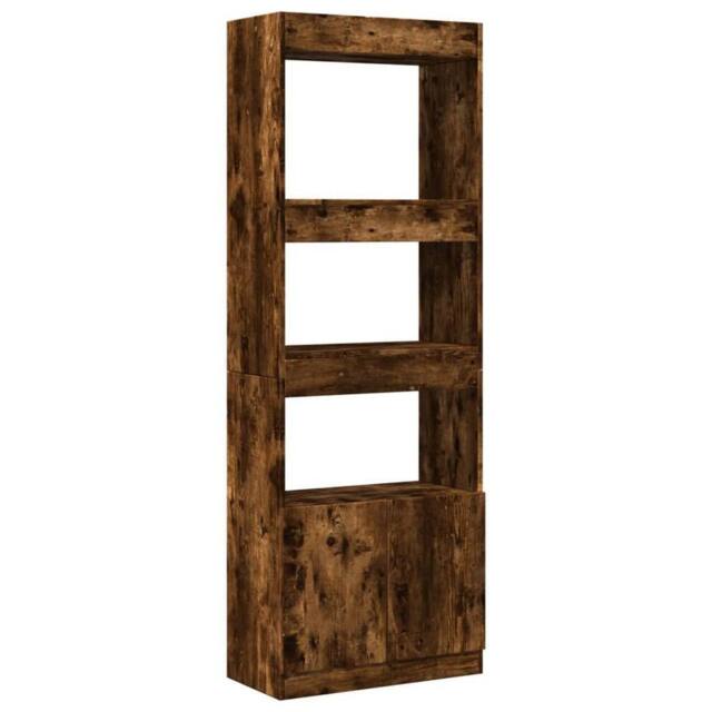 Berkfield Home Highboard¬†Smoked Oak 63x33x180 cm Engineered Wood in Brown - Size: 63 x 33 x 180 cm - image 1