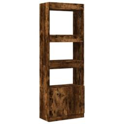 Berkfield Home Highboard¬†Smoked Oak 63x33x180 cm Engineered Wood in Brown - Size: 63 x 33 x 180 cm - thumbnail 1