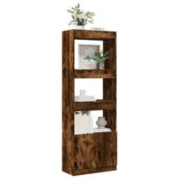 Berkfield Home Highboard¬†Smoked Oak 63x33x180 cm Engineered Wood in Brown - Size: 63 x 33 x 180 cm - thumbnail 4