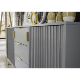 Mex Furniture LTD Sideboard Tide Crest 140cm - Dark Grey & Gold - thumbnail 3