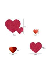 KDMD Red Heart Garland Hanging Glitter Streamer Double Sided 4M - thumbnail 4
