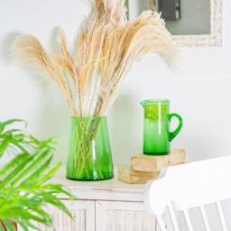 Nicola Spring Jebel Repurposed Glass Vase - 3.5 Litre in Green - thumbnail 5