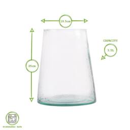 Nicola Spring Jebel Repurposed Glass Vase - 3.5 Litre in Green - thumbnail 3