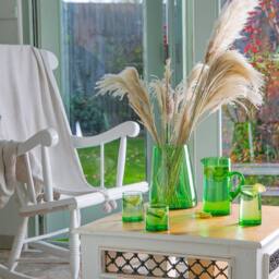 Nicola Spring Jebel Repurposed Glass Vase - 3.5 Litre in Green - thumbnail 6