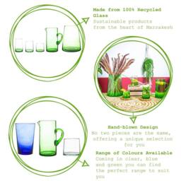Nicola Spring Jebel Repurposed Glass Vase - 3.5 Litre in Green - thumbnail 2