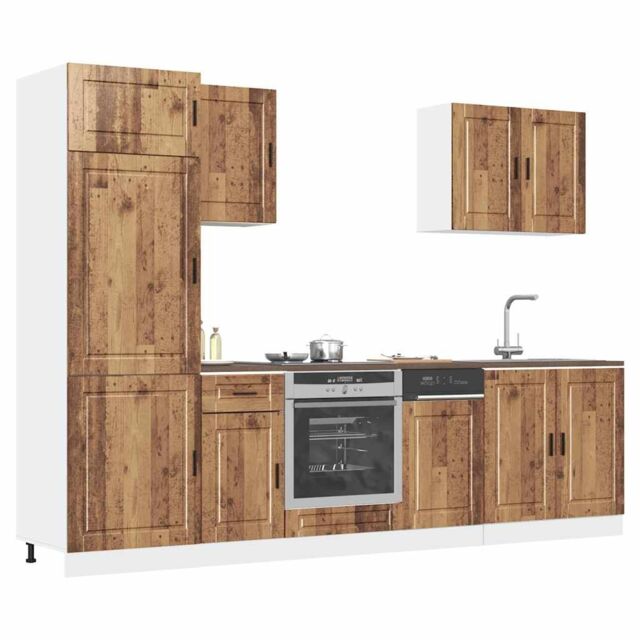 Berkfield Home 7 Piece Kitchen Cabinet Set Kalmar Old Wood Engineered Wood in Brown - image 1