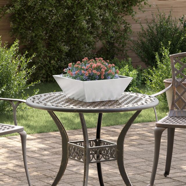 Berkfield Home Garden Bowl Planters 5 pcs 40x40x15 cm Stainless Steel in Silver - Size: 40 x 40 x 15 cm - image 1