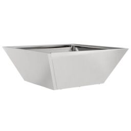 Berkfield Home Garden Bowl Planters 5 pcs 40x40x15 cm Stainless Steel in Silver - Size: 40 x 40 x 15 cm - thumbnail 5