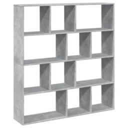 Berkfield Home Book Cabinet Concrete Grey 132x29x141.5 cm Engineered Wood - thumbnail 2